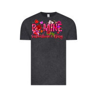 Vintage Black Be Mine Valentines Day Vintage Tee - CowhideDigitalArt