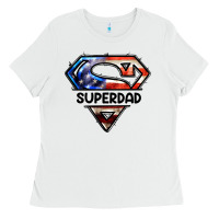 White American Super Dad Ladies Tee - LillyAllenDesigns