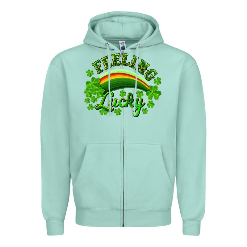 Feeling Lucky With Rainbow Zipper Hoodie by RanaPortraitStore | Teevron