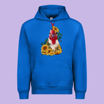 Sunflower Rooster With Leopard Urban Hoodie Designed By Ranaportraitstore