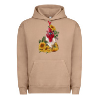 Pigment Burro sunflower rooster with leopard Urban Hoodie - RanaPortraitStore