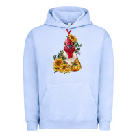 Pigment Grape Ice sunflower rooster with leopard Urban Hoodie - RanaPortraitStore