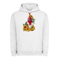 Pigment Lunar Rock sunflower rooster with leopard Urban Hoodie - RanaPortraitStore