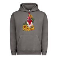 Pigment Tornado sunflower rooster with leopard Urban Hoodie - RanaPortraitStore