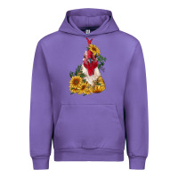 Tulip sunflower rooster with leopard Urban Hoodie - RanaPortraitStore
