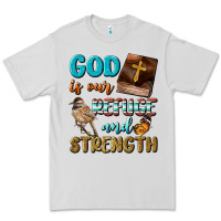 Dove Grey God Is Our Refuge And Strength Premium Tee - BundleAndBundleShop