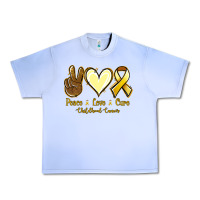 Grape Ice Peace Love Cure Childhood Cancer Urban Heavy Tee - Jasminsmagicworld