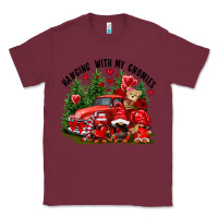 Burgundy Valentine's Day hanging with my gnomies Classic Tee - FaDigitalArtStudio