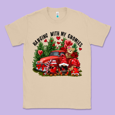 Valentine's Day Hanging With My Gnomies Classic Tee Designed By Fadigitalartstudio