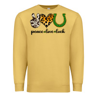 Antique Gold Peace Love Luck Premium Sweatshirt - Jasminsmagicworld