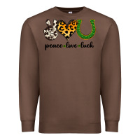Chestnut Peace Love Luck Premium Sweatshirt - Jasminsmagicworld
