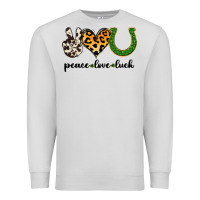 Dove Grey Peace Love Luck Premium Sweatshirt - Jasminsmagicworld