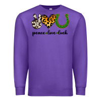 Purple Peace Love Luck Premium Sweatshirt - Jasminsmagicworld