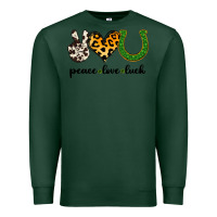 Sports Green Peace Love Luck Premium Sweatshirt - Jasminsmagicworld