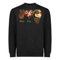 Black Peace Love Guinea Pigs Heavyweight Sweatshirt - Jasminsmagicworld