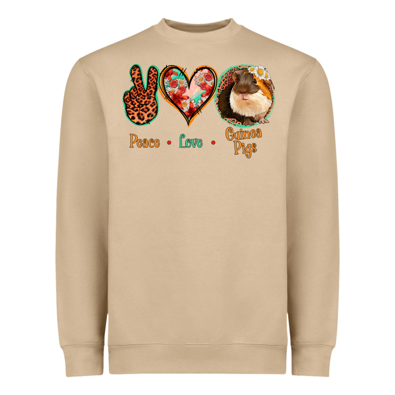 Peace Love Guinea Pigs Heavyweight Sweatshirt by Jasminsmagicworld | Teevron