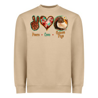Mushroom Peace Love Guinea Pigs Heavyweight Sweatshirt - Jasminsmagicworld