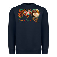 Navy Peace Love Guinea Pigs Heavyweight Sweatshirt - Jasminsmagicworld