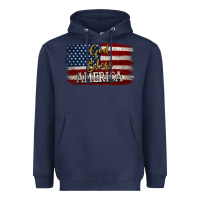 Navy God Bless America Distressed Flag Heavyweight Hoodie - Jasminsmagicworld