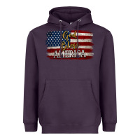 Plum God Bless America Distressed Flag Heavyweight Hoodie - Jasminsmagicworld