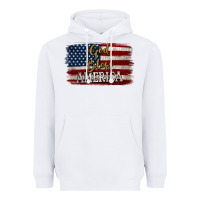 White God Bless America Distressed Flag Heavyweight Hoodie - Jasminsmagicworld