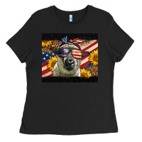 Black Western 4th Of July Sheep Ladies Tee - LillyAllenDesigns