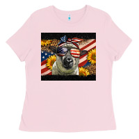 Bubblegum Pink Western 4th Of July Sheep Ladies Tee - LillyAllenDesigns