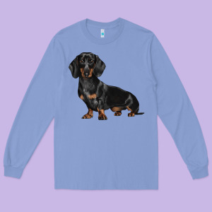 Dachshund Dog Illustrations Long Sleeve Tee Designed By Lillyallendesigns