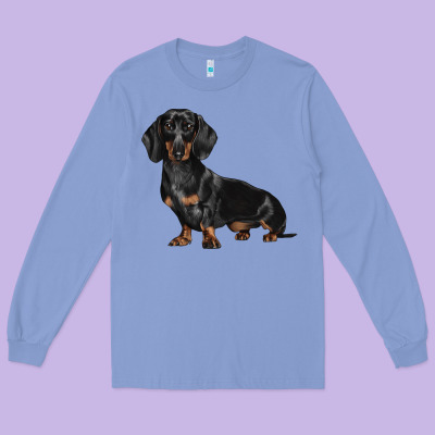 Dachshund Dog Illustrations Long Sleeve Tee Designed By Lillyallendesigns