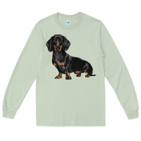 Matcha Dachshund Dog Illustrations Long Sleeve Tee - LillyAllenDesigns