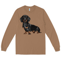 Toasted Coconut Dachshund Dog Illustrations Long Sleeve Tee - LillyAllenDesigns