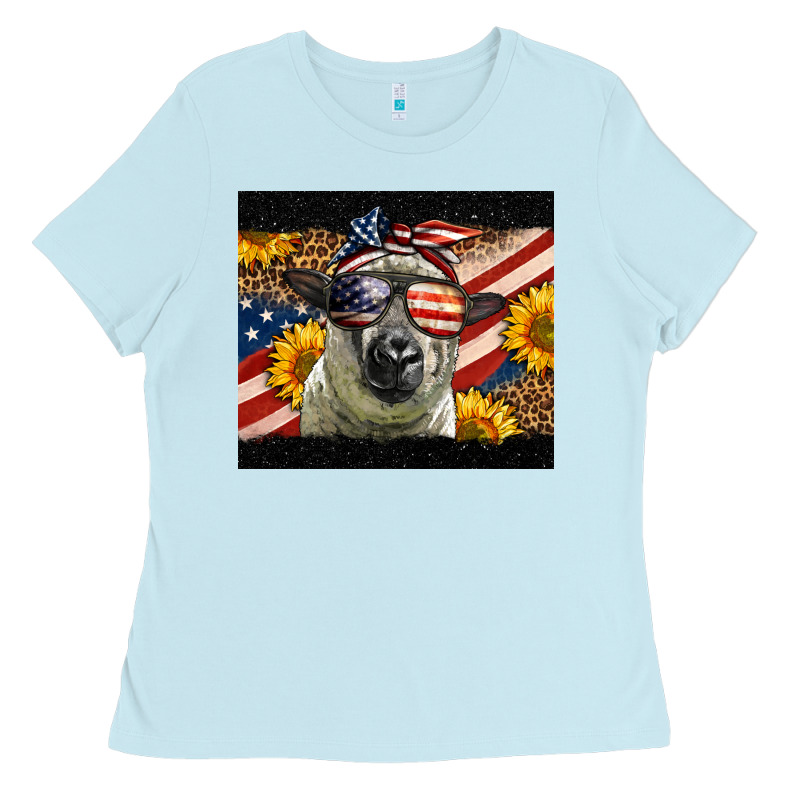 Western 4th Of July Sheep Ladies Tee by LillyAllenDesigns | Teevron
