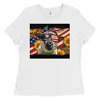 White Western 4th Of July Sheep Ladies Tee - LillyAllenDesigns
