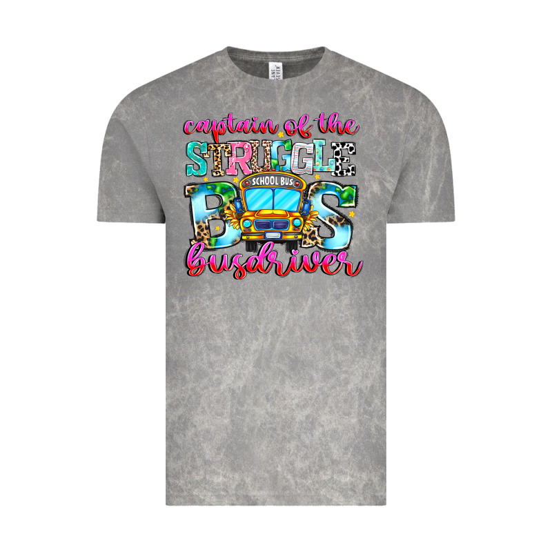 Captain Of The Struggle Bus Bus Vintage Tee by CowhideDigitalArt | Teevron