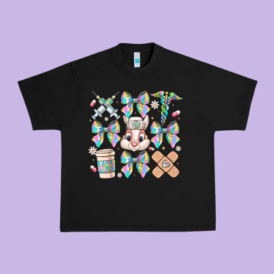 Easter Bow Urban Heavy Tee Designed By Cowhidedigitalart