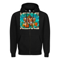 Black fall longhorn cows Zipper Hoodie - RanaPortraitStore