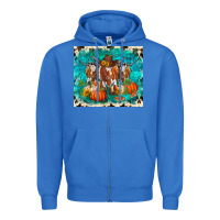 True Royal fall longhorn cows Zipper Hoodie - RanaPortraitStore