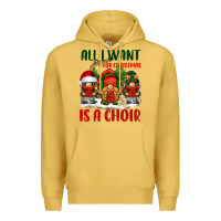 Antique Gold all i want for christmas is a choir Premium Hoodie - BarkalooDesign