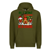Army Green all i want for christmas is a choir Premium Hoodie - BarkalooDesign