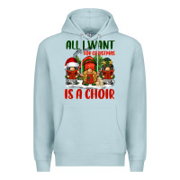 Blue Mist all i want for christmas is a choir Premium Hoodie - BarkalooDesign