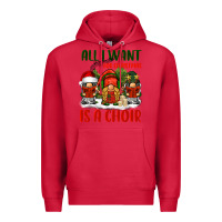 Cardinal all i want for christmas is a choir Premium Hoodie - BarkalooDesign