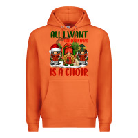 Carrot all i want for christmas is a choir Premium Hoodie - BarkalooDesign