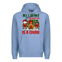 Colony Blue all i want for christmas is a choir Premium Hoodie - BarkalooDesign