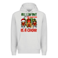 Dove Grey all i want for christmas is a choir Premium Hoodie - BarkalooDesign