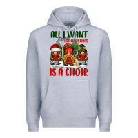 Heather Grey all i want for christmas is a choir Premium Hoodie - BarkalooDesign