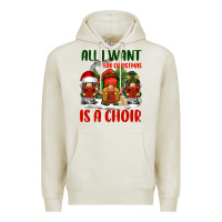 Oatmeal Heather all i want for christmas is a choir Premium Hoodie - BarkalooDesign