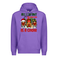 Purple all i want for christmas is a choir Premium Hoodie - BarkalooDesign