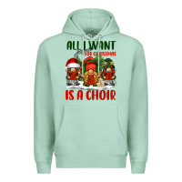 Seafoam all i want for christmas is a choir Premium Hoodie - BarkalooDesign