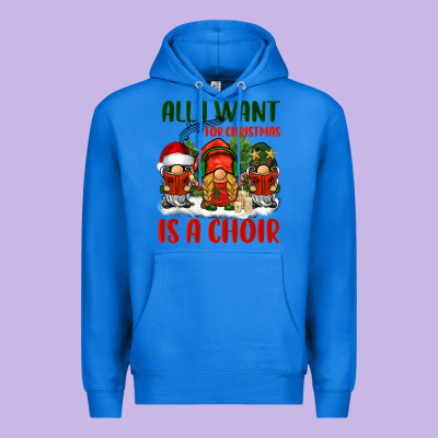 All I Want For Christmas Is A Choir Premium Hoodie Designed By Barkaloodesign