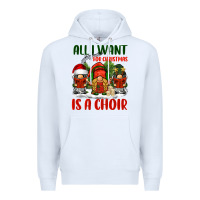 White all i want for christmas is a choir Premium Hoodie - BarkalooDesign